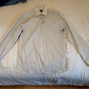 Express Black and White Patterned Dress Shirt